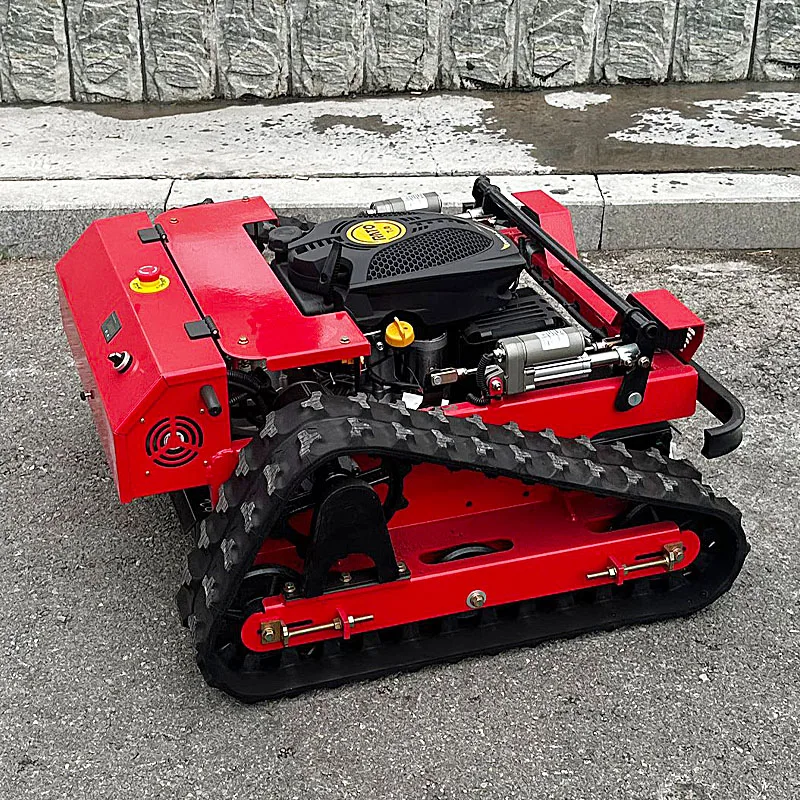 Customized Automatic Mini Smart Self-Propelled Lawn Mower Factory Outlet Remote Control Rubber Crawler for Sale