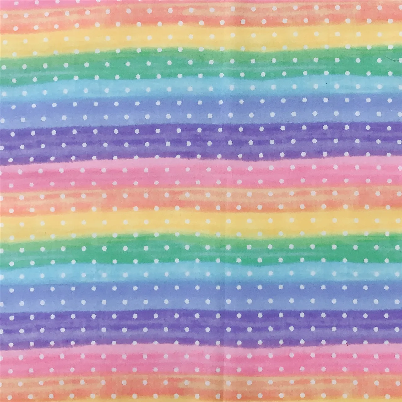 Rainbow point Dot Printed Cotton Fabric DIY Tissue Patchwork Telas Sewing Baby Toy Bedding Mask Pillowcase Quilting The Cloth