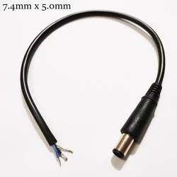 1pcs Black DC Cord Tip 7.4mm x 5.0mm Plug Connector Cable Cord For DELL HP Laptop Tablet PC Replacement 30cm/1feet