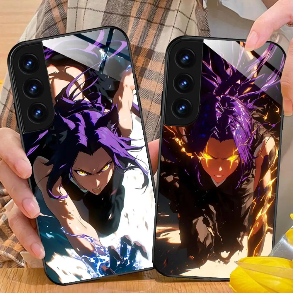 

Yoruichi Shihouin Glass Mobile Phone Case for Samsung Galaxy A56 55 54 53 52 51 36 35 34 23 16 15 5G Colorful Cover