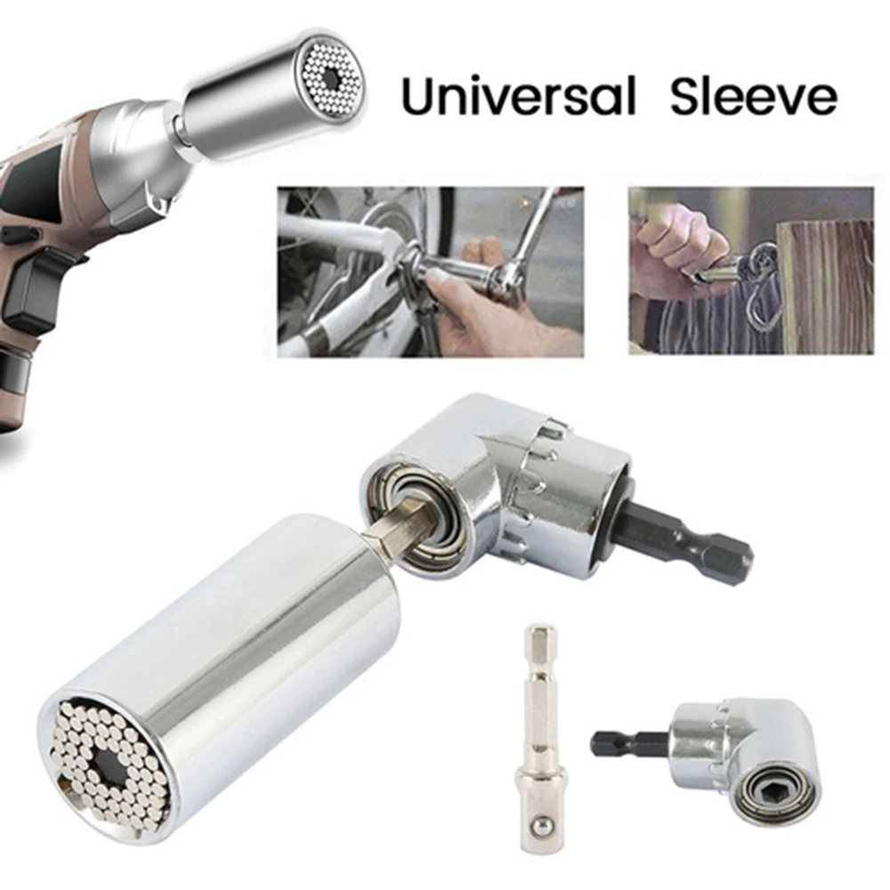 แขนเจาะชุดเครื่องมือหัว 7-19 มม.ประแจแรงบิด BUSHING Hand Key SOCKET RATCHET Multi Spanner Universal