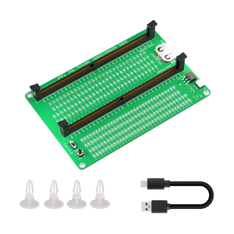 

Memory Tester DDR5 RDIMM/UDIMM Desktop Computer DDR5 Memory Test Card With Long Latches with LED Indicators for Desktop