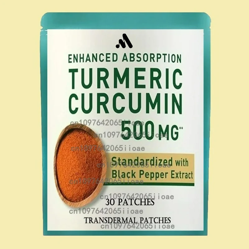 

Turmeric Curcumin with Black Pepper Transdermal Patches Enhanced Absorption, Joint Support 30 Patches