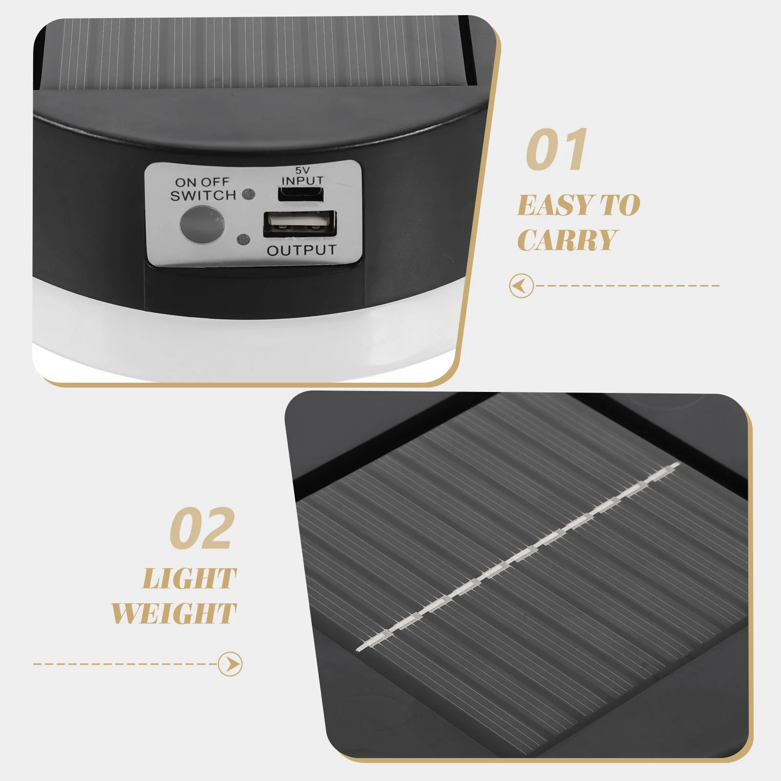 

Solar Powered LED Camping Lantern Portable Ultra Bright 4 Leds Waterproof Outdoor Flashlight for Emergencies Hiking Storms