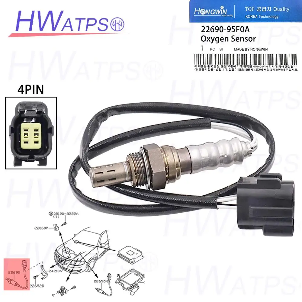 Oxygen Sensor 22690-95F0A For HONDA PRELUDE SEAT IBIZA ALTEA SKODA FABIA PEUGEOT 307 CITROEN C4 VW POLO SUZUKI SJ413 AUDI A3