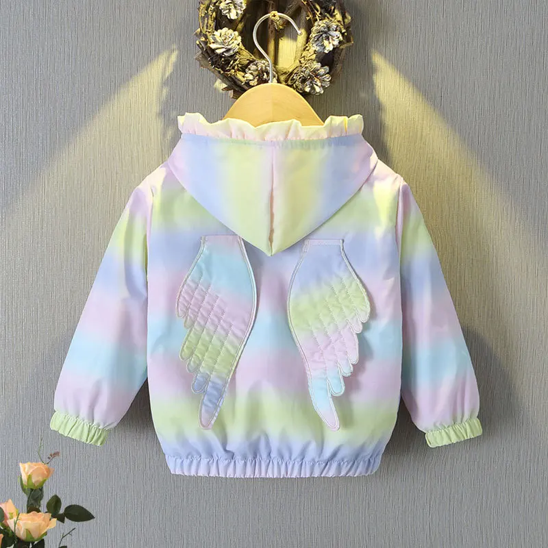 Happy Rabbit Baby Girls Jacket Spring Autumn Cartoon Fashion Little Princess Coat Hooded Zipper Girls Windbreaker Kids Clothes