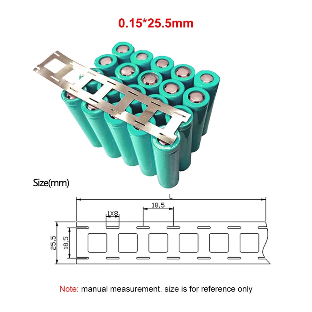 スポット溶接機用の純粋なニッケルストリップ,リチウム電池18650,純粋なニッケルベルト,2p,0.15mm, 1メートル