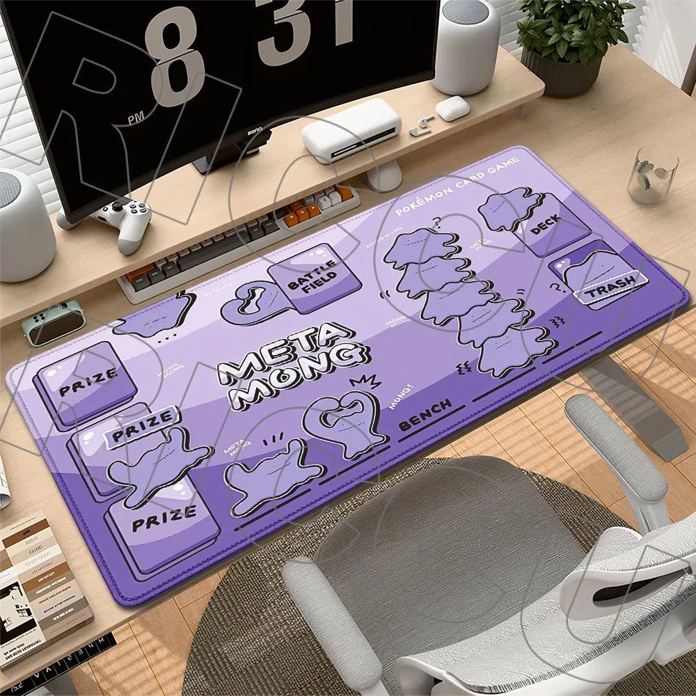 HD printing XXL MousePad Ditto Series Single-player Battle Card Playmat Cartoon Pokemon Stitched Edge Game Mouse Pad Desk Mat