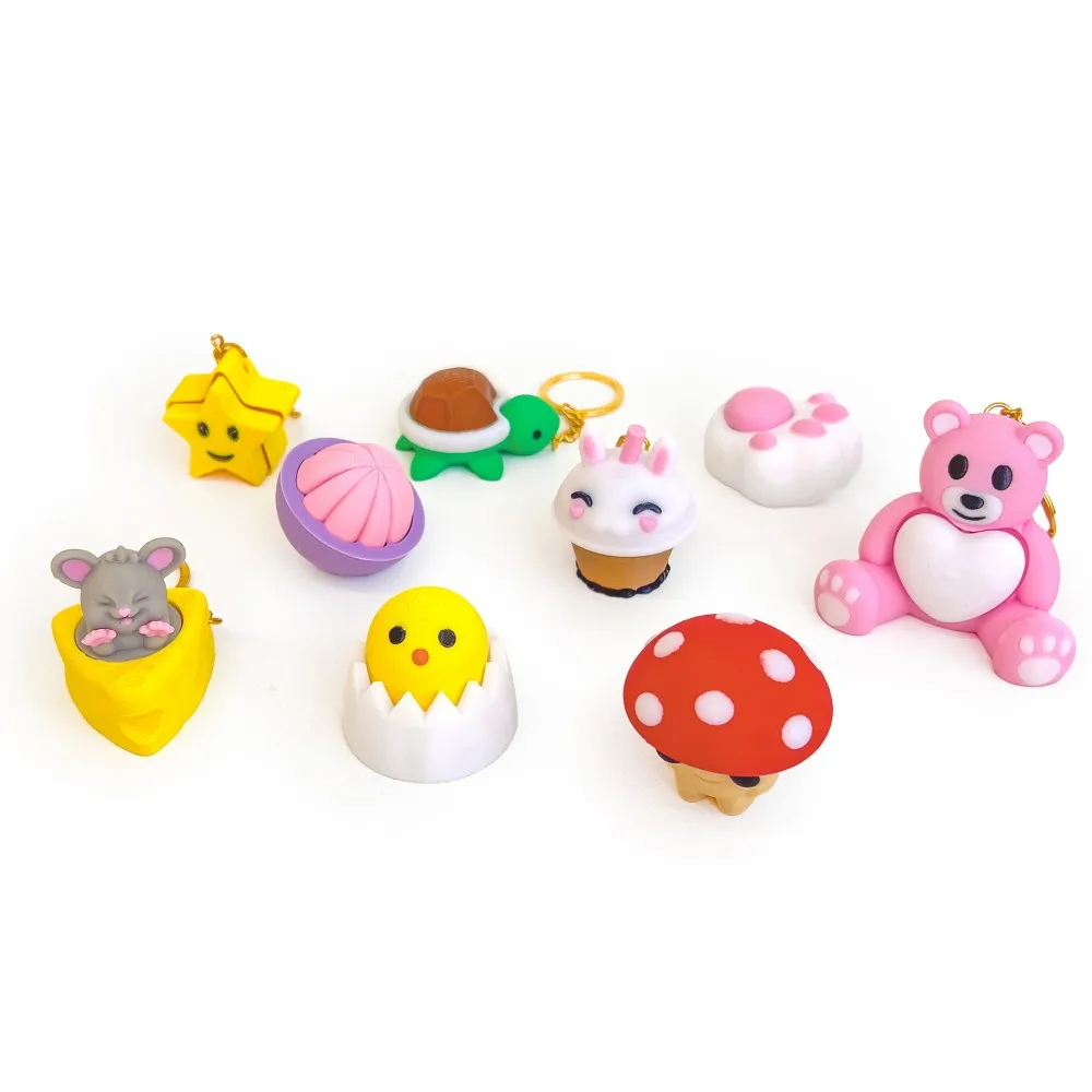 Novelty 3D Printed Turtle Clicker Clicker Button Stress Relief Decompression Keycap Gadget  Pendant Gift
