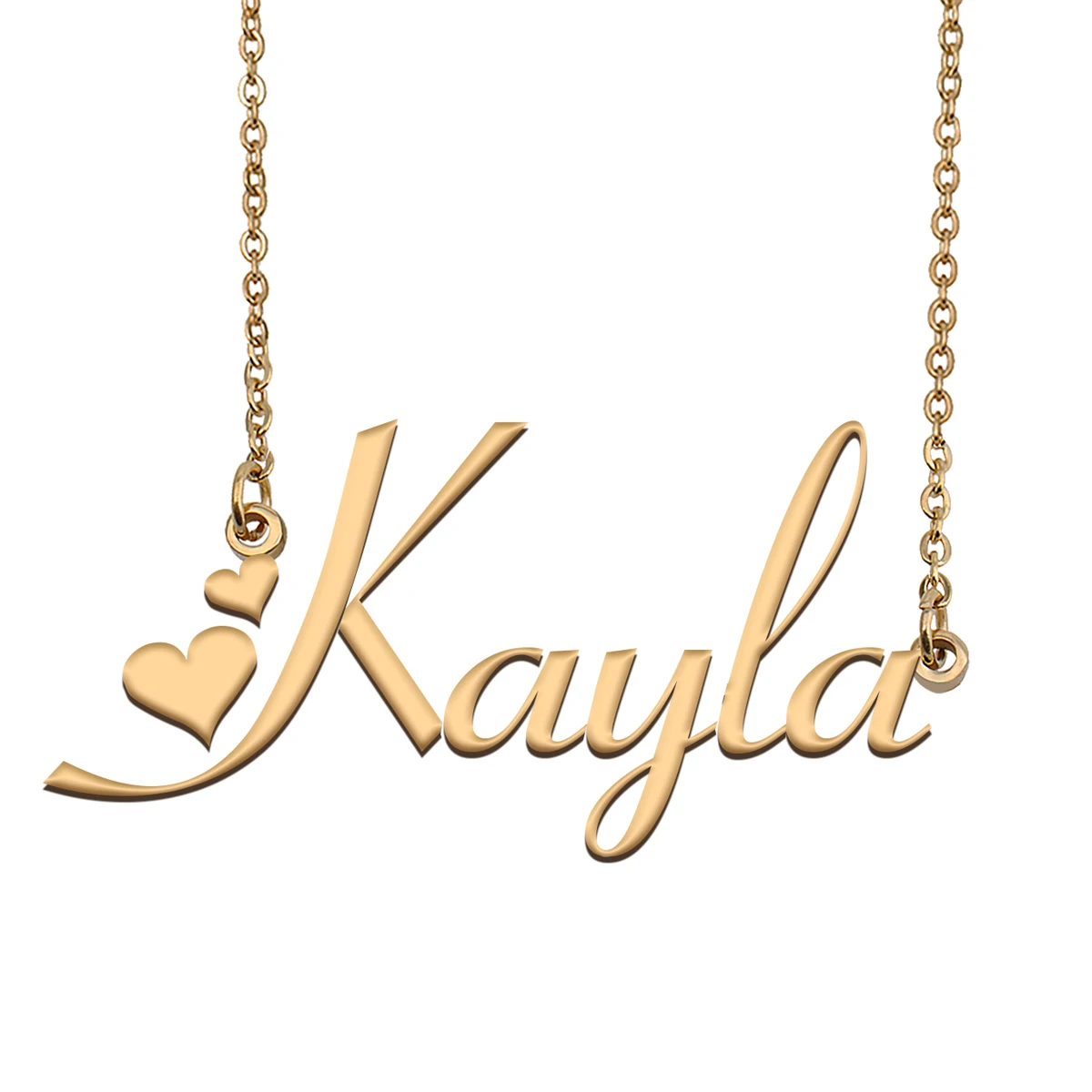 

Kayla Name Necklace Personalized for Women Girl Gold color Nameplate Pendant Dainty Jewelry for Her Birthday Mother Day Gift