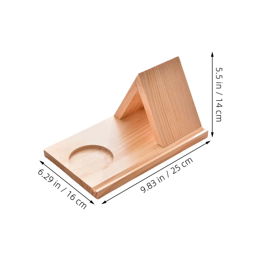Triangle Book Holder Portable Multipurpose Shelf for Books Cup Phone Stand Wooden Freestanding Tabletop Book Rack