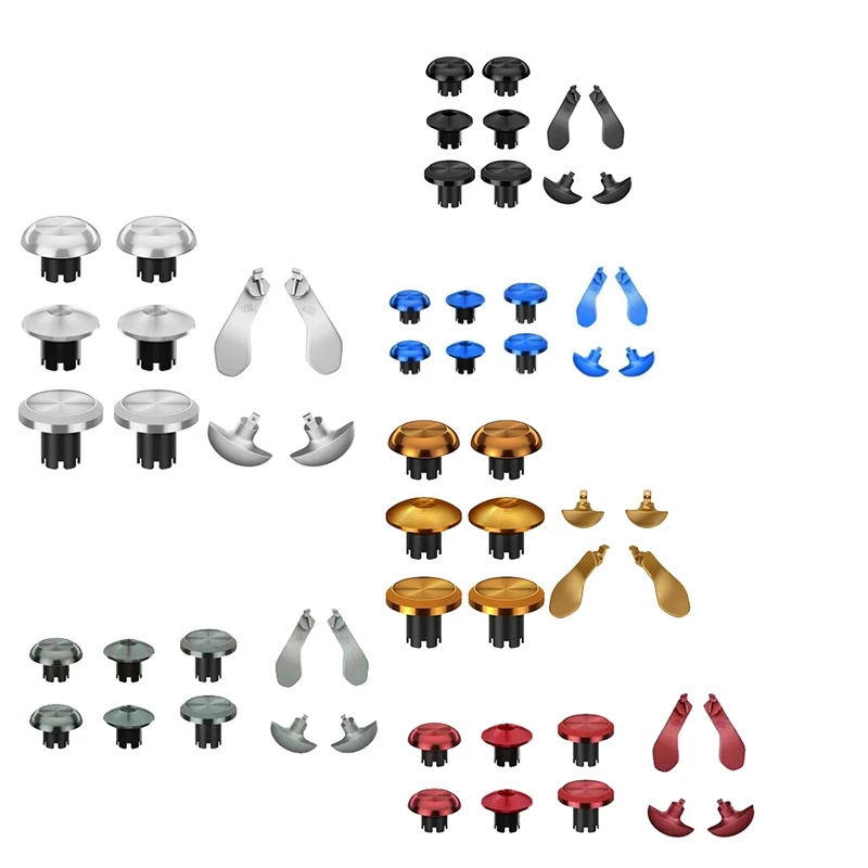 Kit Joystick logam untuk PS5 Edge Joystick konsol Game bantalan belakang tombol pemicu untuk PS5 pengontrol Dualsense mudah dipasang