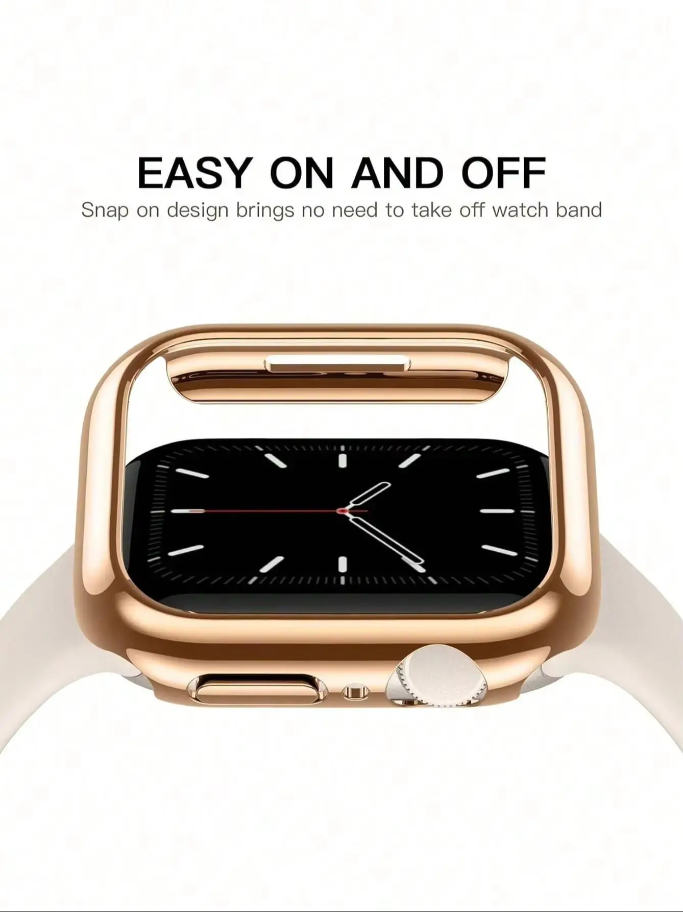 Plating watch Case for Apple Watch 40/41/42/44/45/46mm，Hard PC perforated scratch-resistant protective case，for Series11 10 9876
