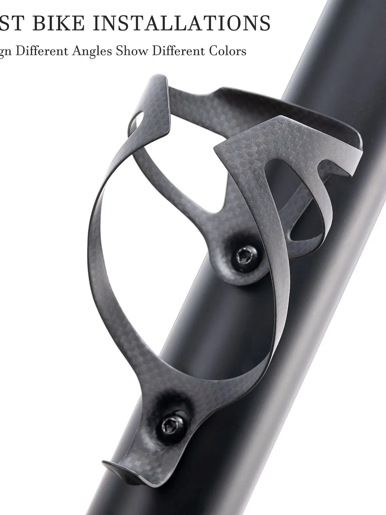 AliExpress Hualong HUALONG 3K Carbon Fiber Bicycle Water Bottle Cage Road MTB Gravel Bike Water Bottle Holder Cages, Matte Black, Weight (16±2g)