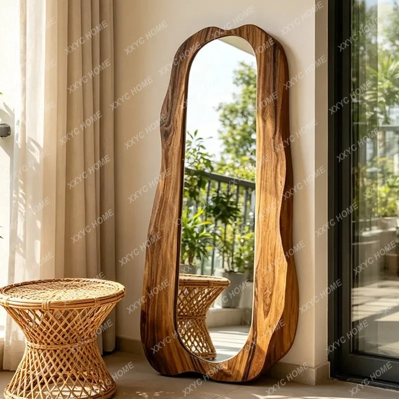 irregular full-length mirror,  full-length mirror, special-shaped bedroom art home mirror