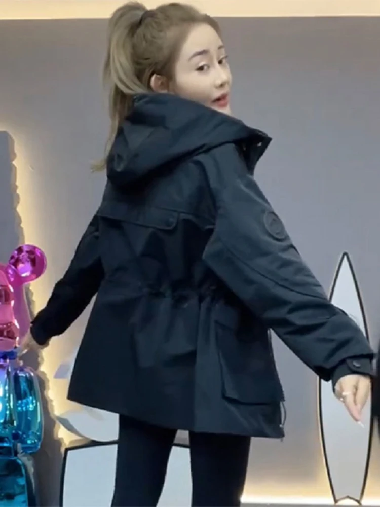 

Winter Thiened Cotton Jaet Women's Parka Coat Medium Length Hooded Zipper Closure Long Sve Color Faionable