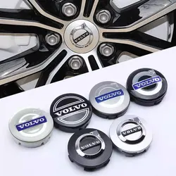 Capuchons de moyeu central de roue de voiture, logo emblème pour Volvo S40, S80L, S60, S90, XC40, XC60, XC90, V40, V60, V90, accessoires, 63mm, 65mm, 4 pièces