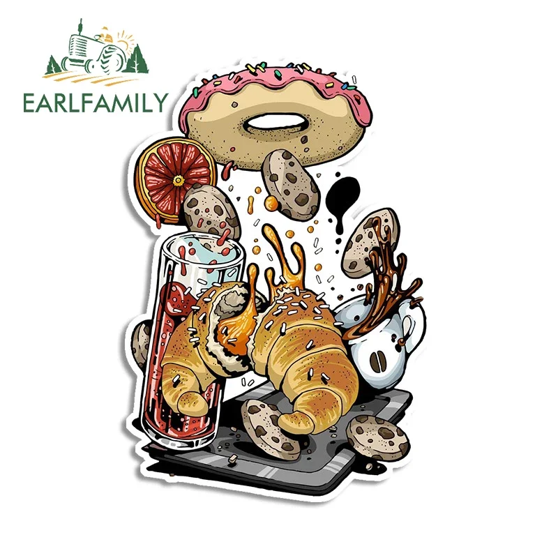 EARLFAMILY 13 سنتيمتر X 9 سنتيمتر ل الكرواسون الغذاء ملصقات السيارات الكتابة على الجدران مقاوم للماء اكسسوارات السيارات ملصق مائي ويندوز محمول Campervan RV