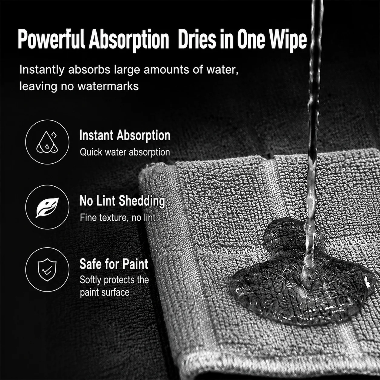 MORAY Disposable Tear-off Grid Car Wash Towel, Square Lint-Free Cloth, Strong Water Absorbing for Vehicle Cleaning