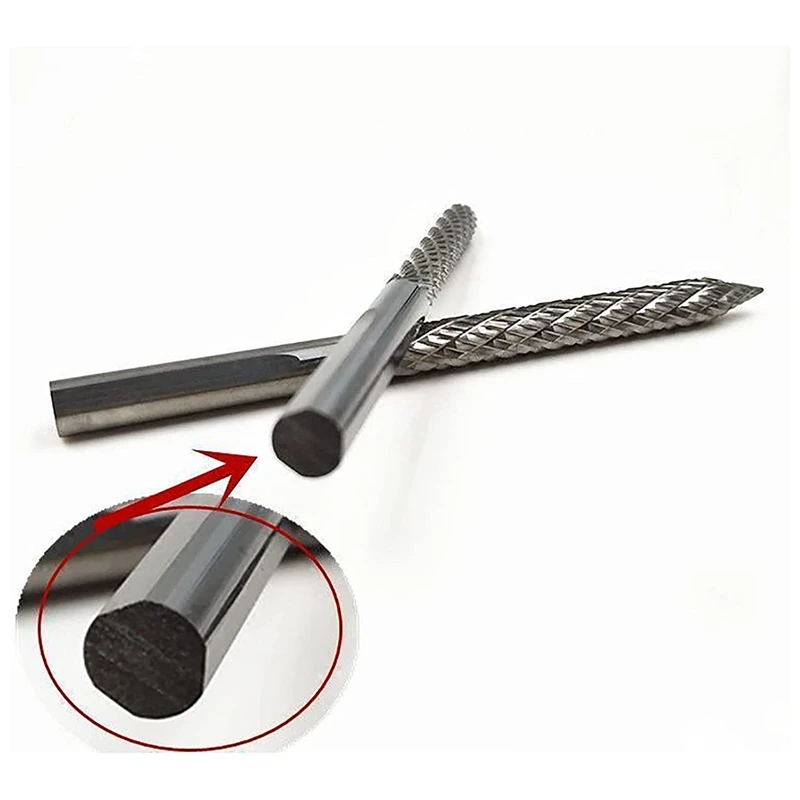 3/16In 4.5Mm High Carbide Steel Burr Bits Tire Reamers Carbide Cutters Rotary Files Reamers Wire Cutter Tire Repair Tool