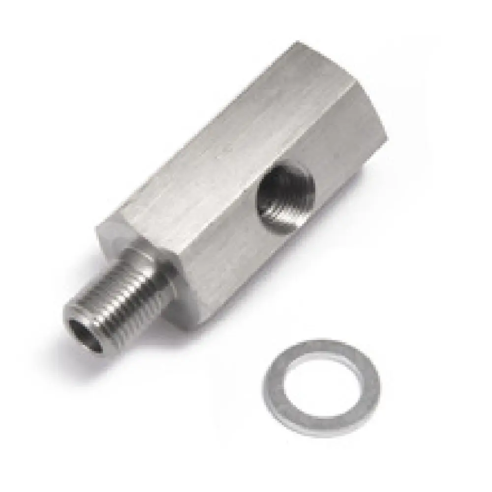 Fuel Pressure Test Adapter 1/8 NPT To M10 M12 Thread Stainless Steel Oil Gauge Connector Car Measurement Diagnostic Instrument