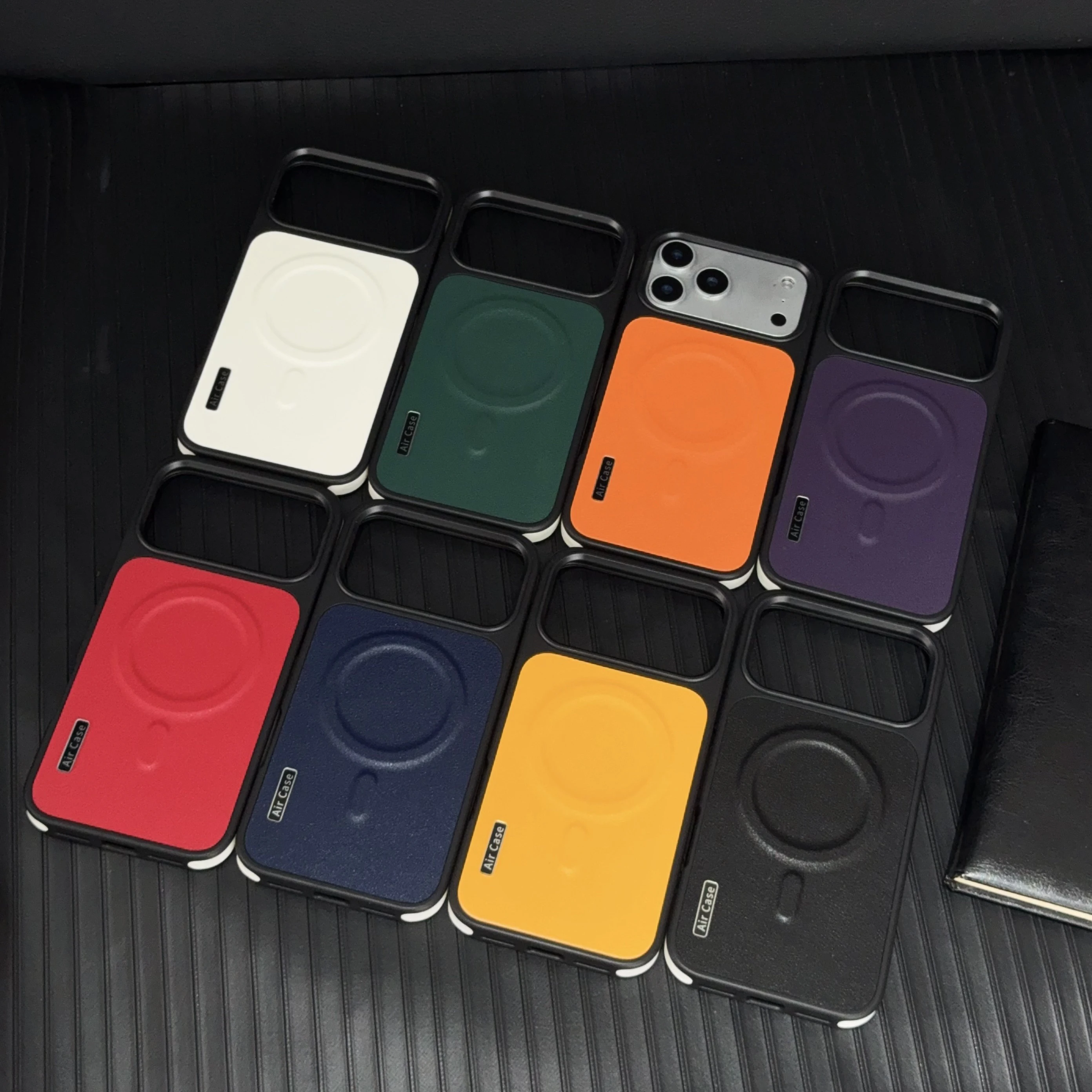 Luxury Leather For Magsafe Case For iPhone 17 ProMax 16 15 14 13 12 Pro Max Air Lens Collision Protect Magnetic Shockproof Cover