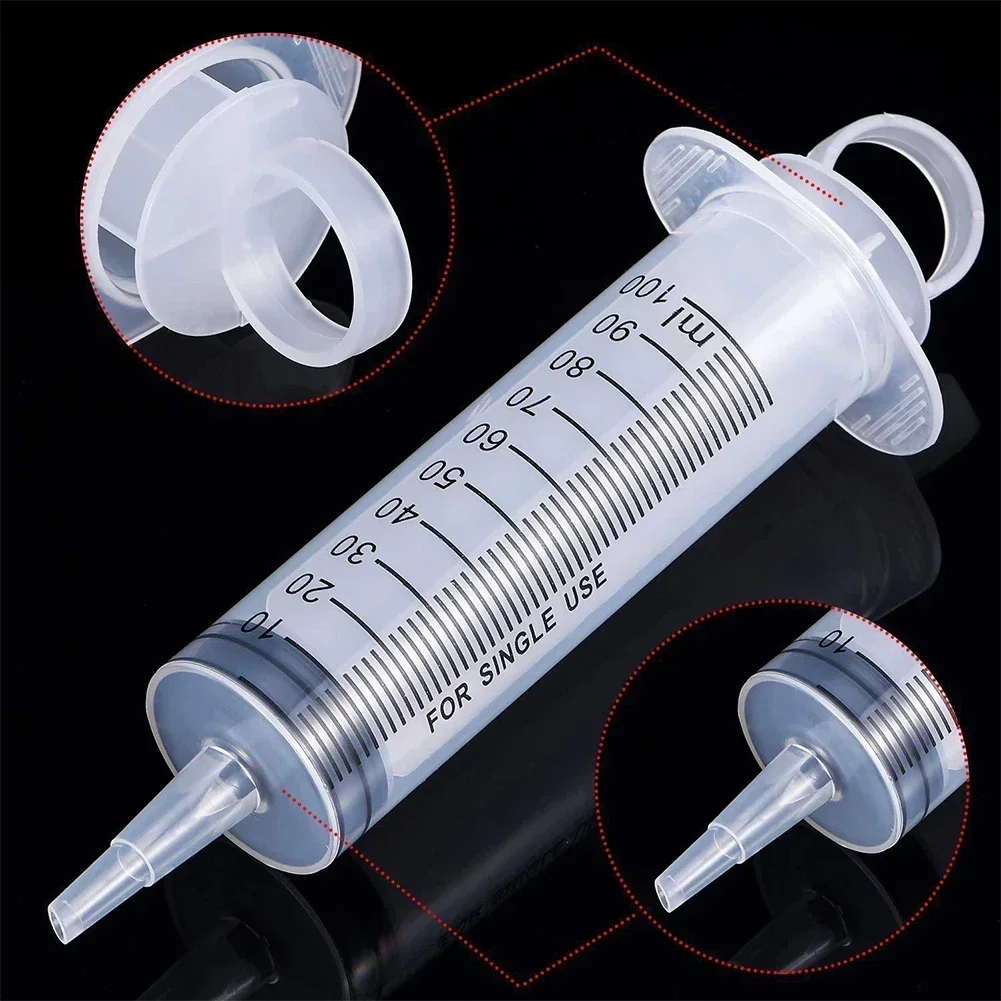 

550/300/100ml Large Capacity Syringes Reusable Needle Barrel Oil Pump With Hose For Pet Feeding Measuring Pump Vacuum Syringe