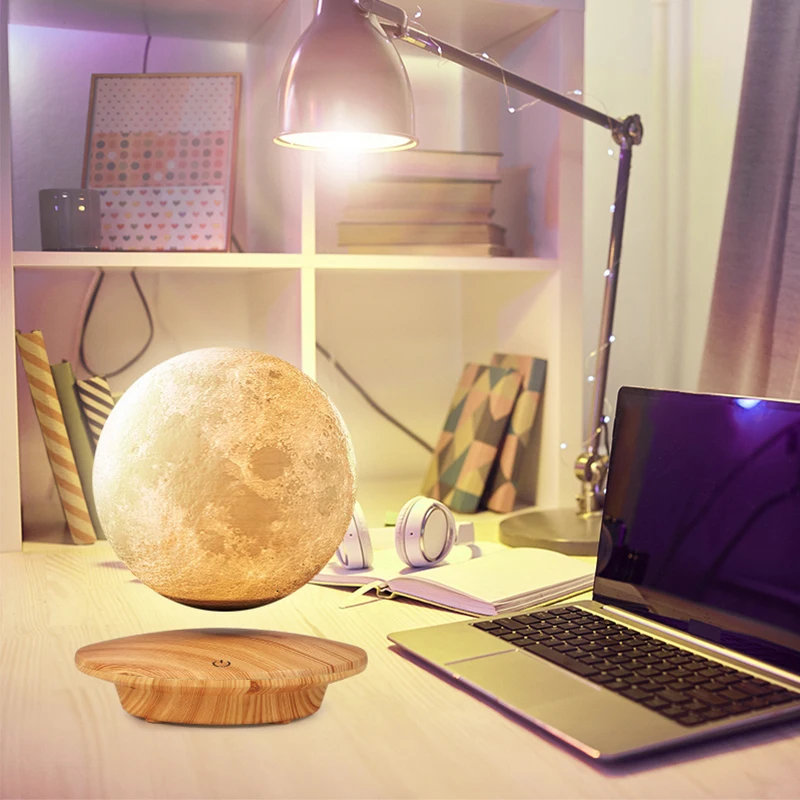 

LED Maglev Night Light Creative Home Moon Lamp Decoration USB Powered Indoor Lighting Planet Bedside Table Lamps Children's Gift