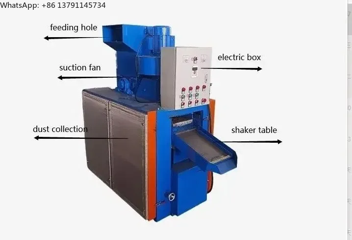 220V Small Home Use Copper Wire Granulator Air Separator Scrap Copper Recycling Machine for Electronic Waste Processing