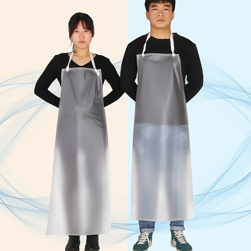 1Pcs Waterproof Transparent PVC Apron Kitchen Baking Cooking Accessories Housework Restaurant Cleaning Tools Oilproof 