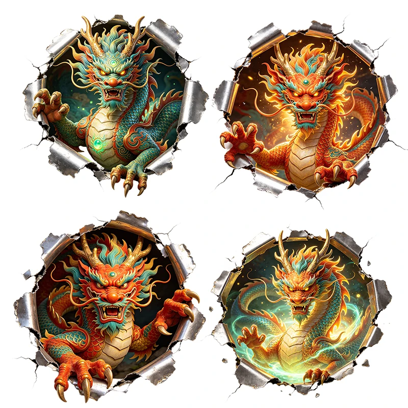 Three Ratels CAB71 Bright colored divine Breaks Hole Wall Stickers for Home Decoration Computer decal Personalized car stickers