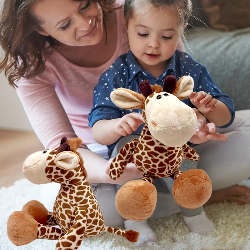 9.8inch Giraffe Stuffed Animal Cute Jungle Animal Giraffe Plush Toy Safari Animals for Kids Christmas Gifts Birthday Gifts