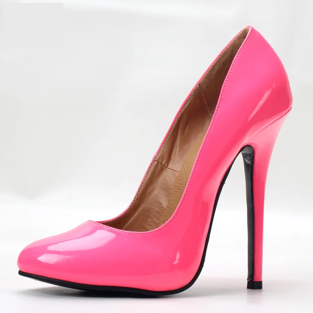 CA 14cm/5.5 Inch High Heels Women Pumps,Men Stage Show Jazz Pole Dance Shoes,Leather/Flannel Shollow Slip On,Custom Colors