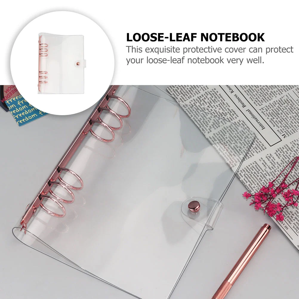 Zachte PVC Notebook Shell A5 Planner Cover Rose Gold Hand Pads Het losbladige handboek Student