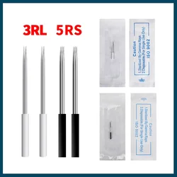 10/50/100pcs Round Needles Microblading Needles 3RL 5RS Permanent Makeup Blade Shading Fog Eyebrow Tattoo Needle for Manual Pen