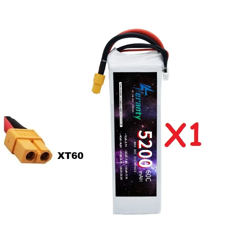 3S Lipo Batterij 11.1V 5200Mah 60c Voor Rc Auto Quadcopter Drone Vliegtuig Helikopter Met Xt60 Deans T Xt90 Ec5 11.1V Batterij