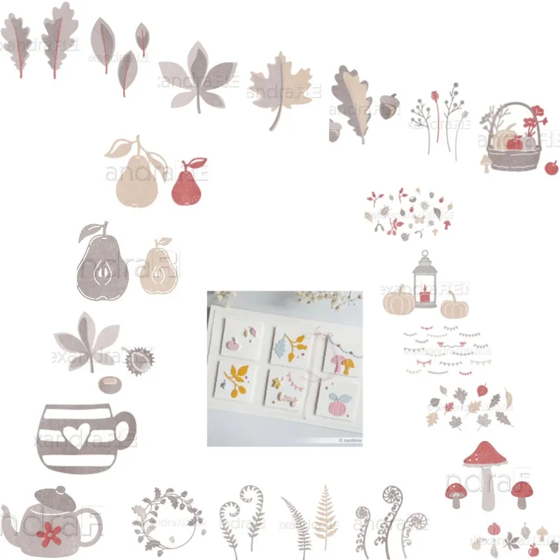 Leaf Punch Leaves wreath Metal Cutting Dies for DIY Scrap booking Crafts Dies Cut Stencils Maker Photo Album Template Handmade