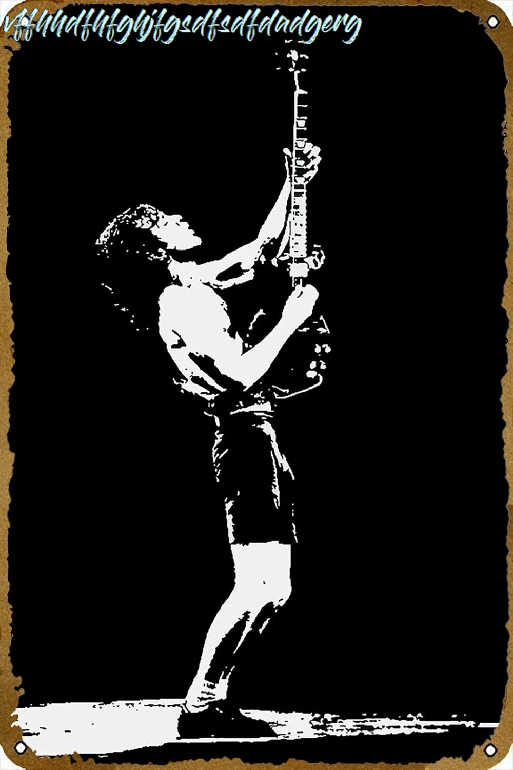 Shadow Character Shadow Angus Young Music Poster Bar Pub Cafe Wall Vintage Karaoke Retro Metal Tin Sign Man Cave Decor Rock sign