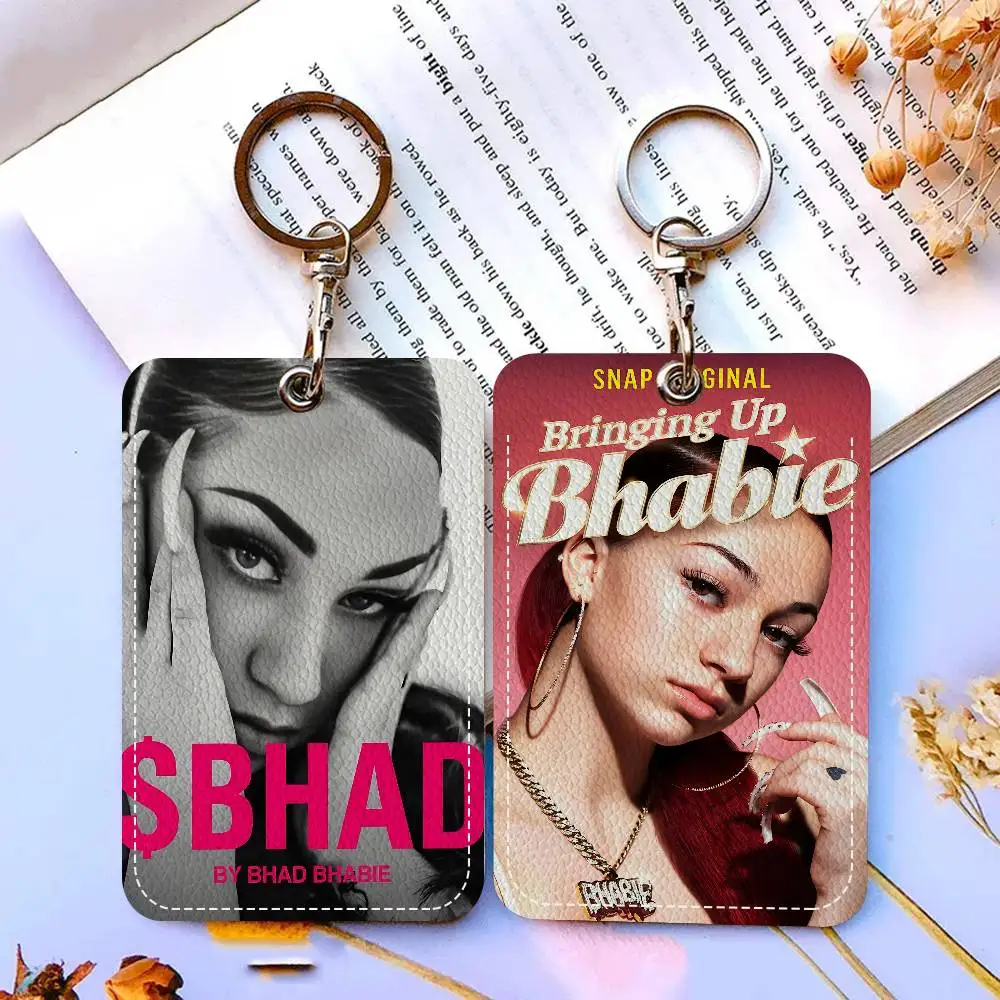 سلسلة مفاتيح مغني الراب B-Bhad B-Bhabie مع حامل بطاقة الوصول، وحافظة واقية لبطاقة الهوية وبطاقة البنك للأمن #3