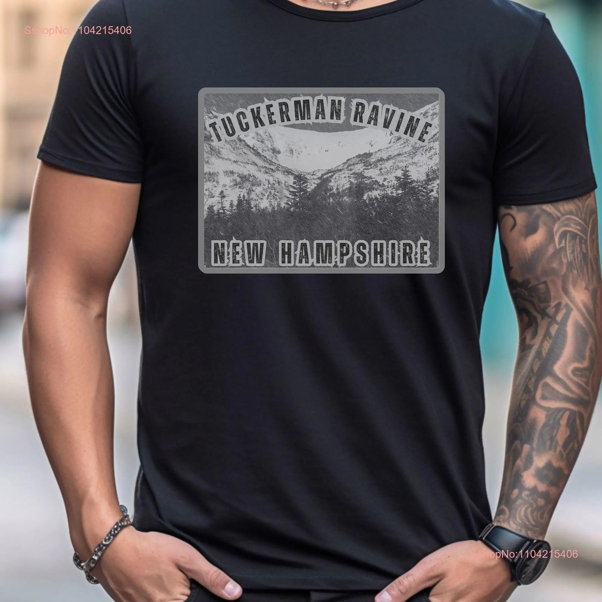 Tuckerman Ravine NH T Shirt Ski New Hampshire White Mountains Mount Washington  long or short sleeves