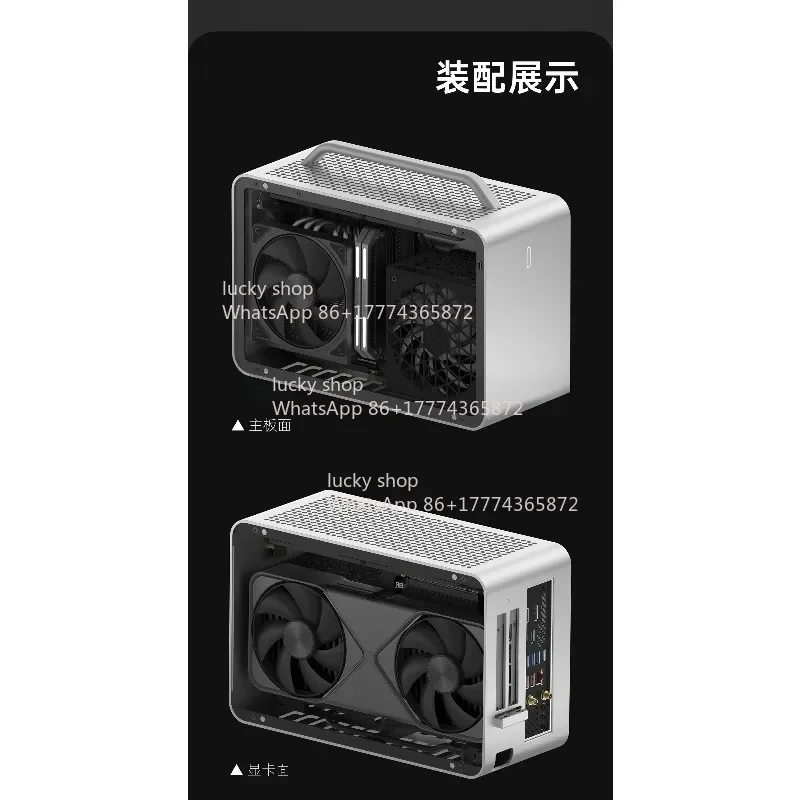 SF3 Chassis ITX Portable Handheld Aluminum Alloy CNC Desktop A4 Structure SFF Desktop Mesh Air-cooled