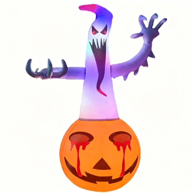 Halloween Toys Outdoor Party Decorations PVC LED Glow Inflatable Pumpkins Ghosts Air Figures for Halloween Night Decor