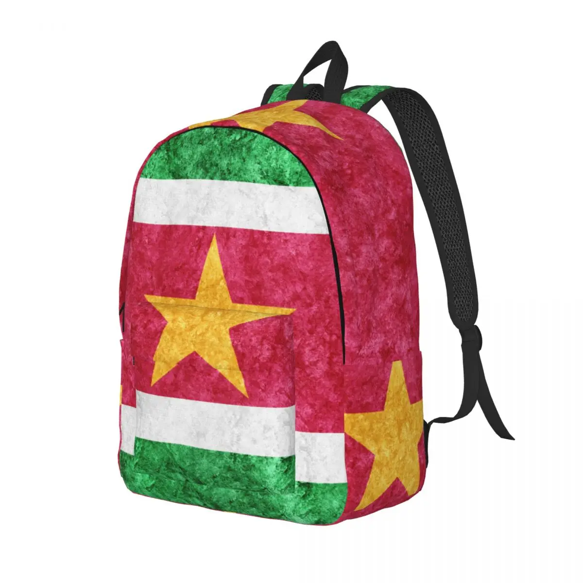 Student Bag Suriname Flag Grunge Backpack Parent-child Lightweight Backpack Couple Laptop Bag