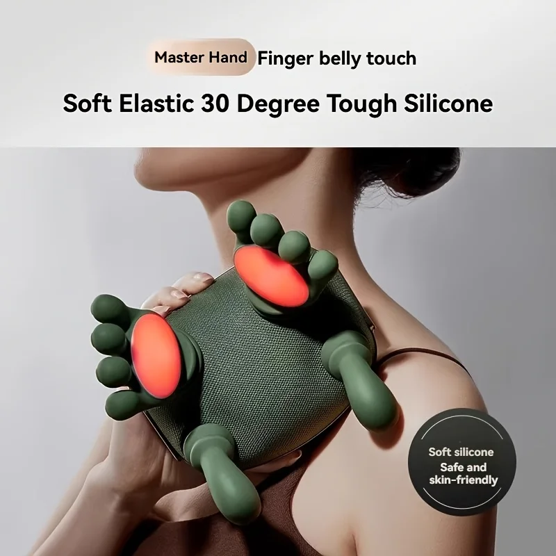 2-in-1 Heated Shoulder and Neck Massager, Imitating Hand Massage to Fit the Skin. Shoulder and Neck Massage Master Lower Abdomen