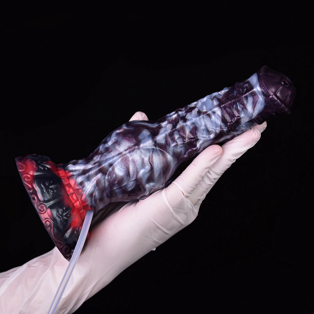 NNSX Large Ejaculation Dildo with Dog Knot Soft Silicone Anal Plug Squirting Penis Vaginal Masturbation Adult Sex Toys Unisex view 5