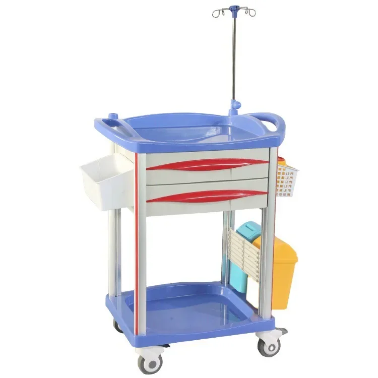 

Discount Price Use Emergency Treatment Equipment ABS Trolley with Two Drawers