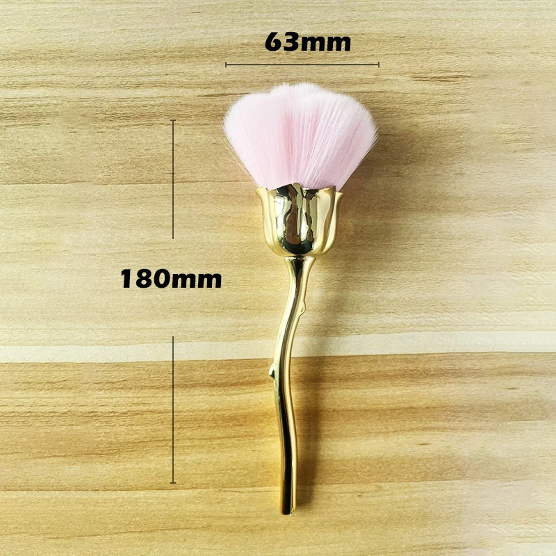 Pennello per trucco in polvere sciolta rosaStrumenti di bellezza Pennello per polvere per nail artBlush Pennello per fardTouch per il viso