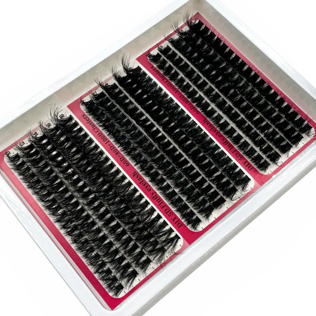 Neue 15 Reihen DIY 5D Flauschige Wimpern Cluster 60D-200D Dicke Wimpern Cluster Wispy Einzelne Wimpern 10-20mm Cluster Wimpern Verlängerung – Detail 4