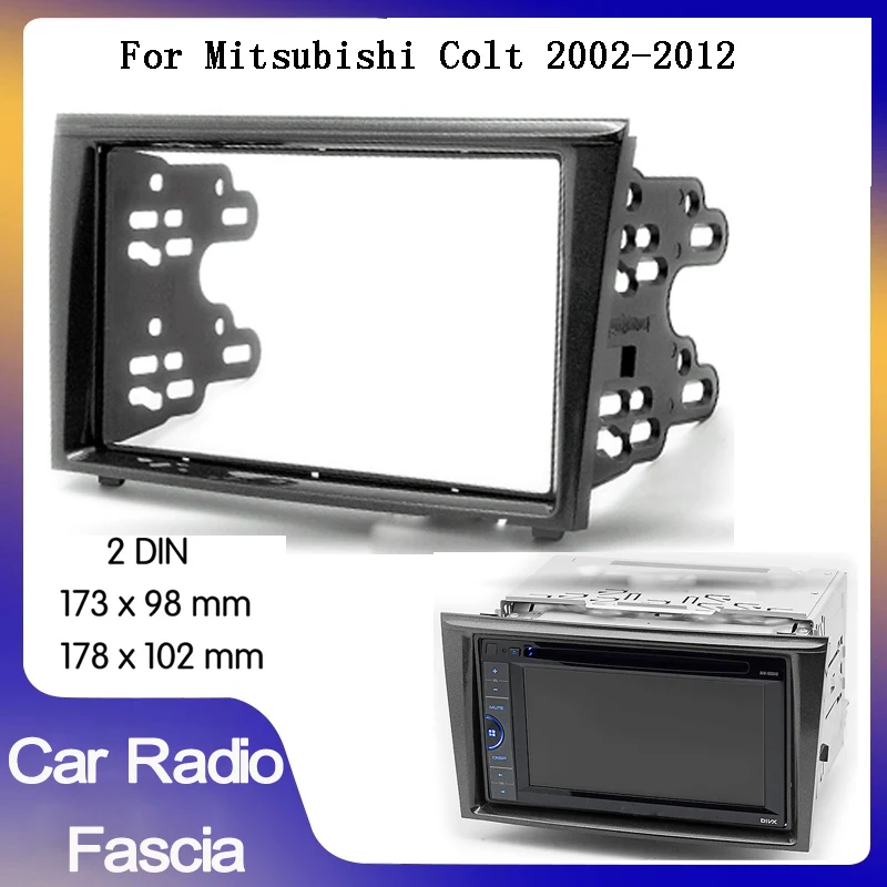 

2din car radio Fascia for Mitsubishi colt 2002-2012 car Radio Fascia Car Refitting Frame Panel DVD Player Bezel