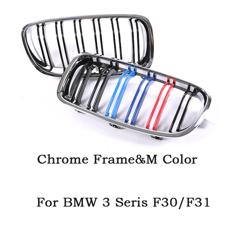 Gloss Black Chrome M Color Grille ABS Kidney OE Grill For BMW 3 Series F30 F31 F35 2012-2019 320i 328i 330i 340i Accessories image 3
